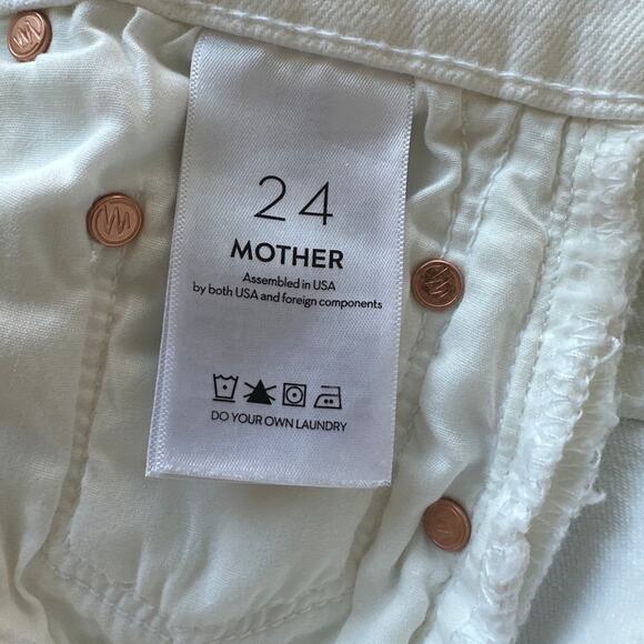 MOTHER Denim The Insider Crop Step Fray Fairest Of Them All, Size 24, Like New - Picture 5 of 10